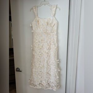 Miss Rosier Butterfly Appliqué Midi Dress